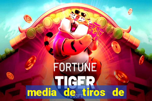 media de tiros de meta por jogo